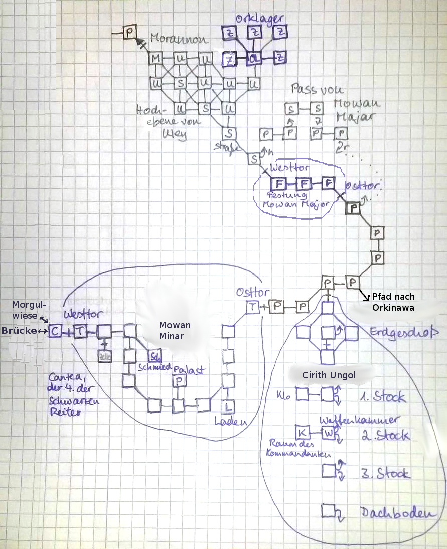 Karte Festungen Aschengebirge